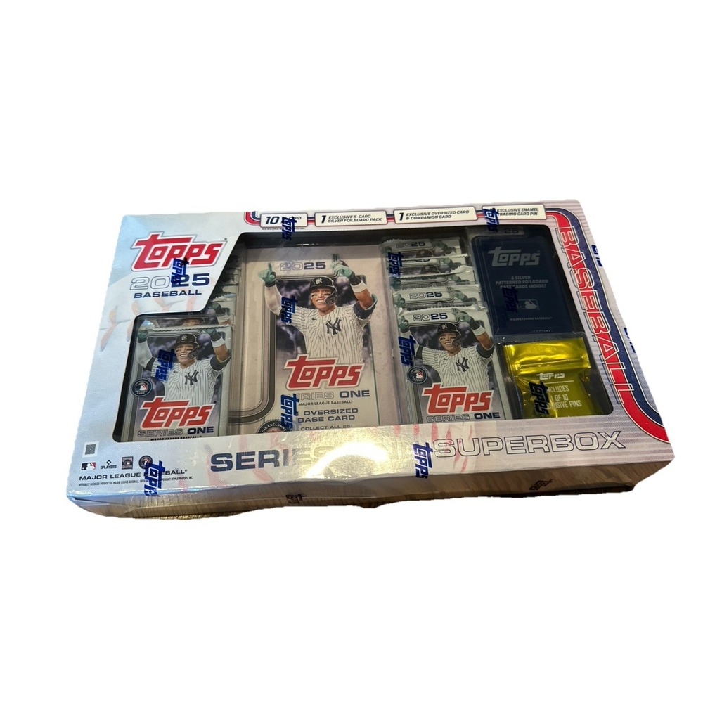 2025 Topps Series 1 Baseball Sealed Super Box w/ Exclusive Pin/Card